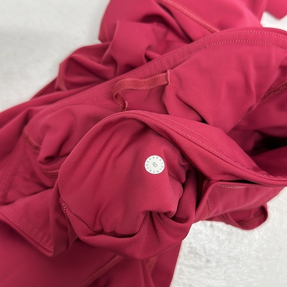Lululemon Fast Free 7/8 Tight Leggings Pants Star Ruby Pink Reflective Size 6 - Picture 7 of 7